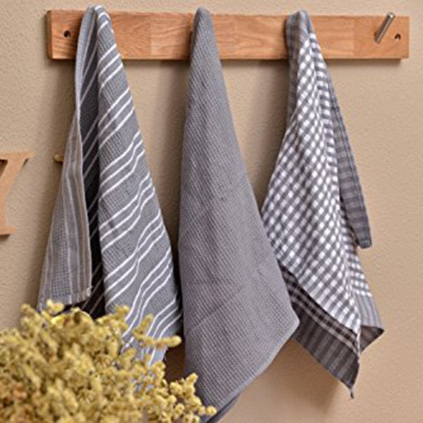 Classic Kitchen Towels, 100% Natural Cotton, The Best Tea Towels, Dish Cloth, Absorbent and Lint-Free, Machine Washable, 18 x 25