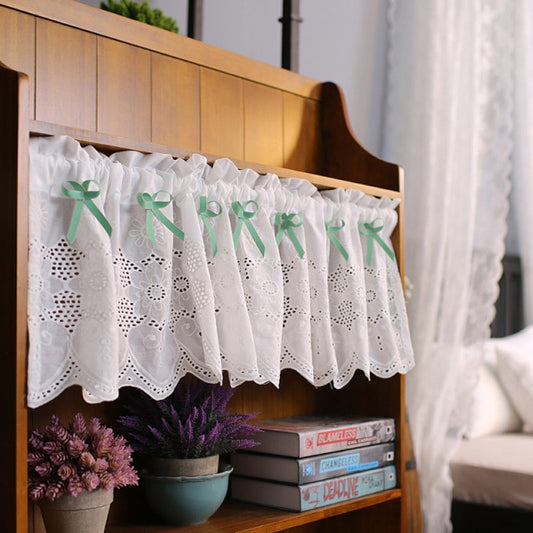 Embroidered Half Curtains for bedroom short Curtain Kitchen Balcony Door Decorative Cafes Curtain Cloth Lace Curtain DL-QT028-30