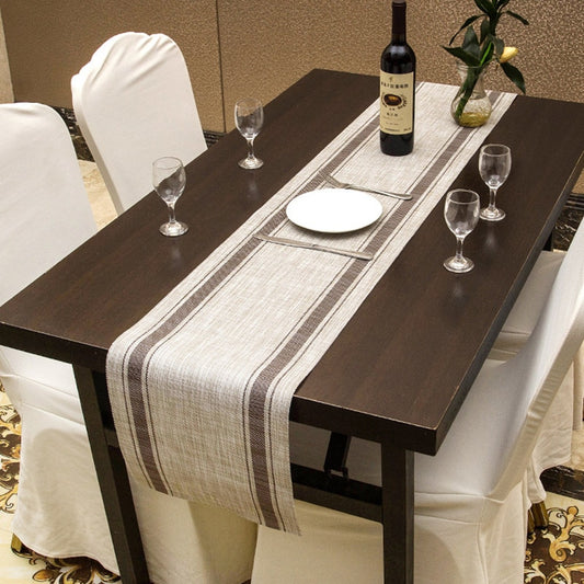 PVC Table Runner Super Long Stripes Grid Patterns Waterproof Oil Proof Placemat Hot Insullated Table Cloth Coaster Pad