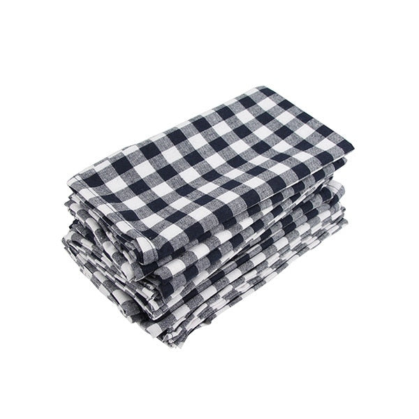 Set of 12 pcs Cloth Napkins 40x40cm cotton linen Napkins placemat soft dining table napkins mat check table Napkin fabric